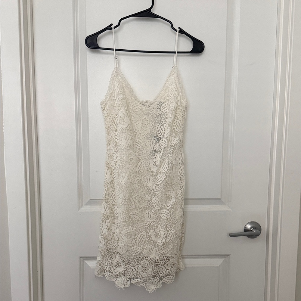 New with tags- rag & bone Ivory Lace Slip Mini Dress Size 6